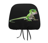 Green Gecko Funny Car Headrest Covers Universal Fit Seat Head Rest Protector Auto Interior Accessories