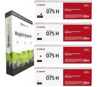 green gecko Original Toner Set - 075H Multipack (CMYK) - Compatible with Canon i-SENSYS LBP-640 LBP-646 CDW LBP-647CDW, MF 660 MF 664 cdw MF 667 cdw imageCLASS LB-646 CDW with 500 A4 Copy Sheets
