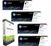 green gecko Original Toner Set - 207X Multipack (CMYK) - Compatible with HP Color LaserJet Pro M255dw M255dn Color LaserJet Pro MFP M 282nw 283cdw 283fdn 283fdw with 500 Sheets A4 Copier Paper