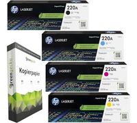 green gecko Original Toner Set - 220A Multipack (CMYK) - Compatible with HP Color LaserJet Pro 4202 MFP 4302 with 500 Sheets of A4 Copier Paper