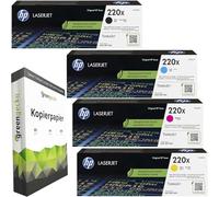green gecko Original Toner Set - 220X Multipack (CMYK) - Compatible with HP Color LaserJet Pro 4202 MFP 4302 with 500 Sheets of A4 Copier Paper
