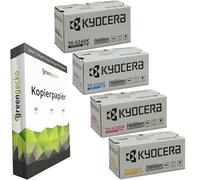 green gecko Original Toner Set - TK-5240 Multipack (CMYK) - Compatible with Kyocera Ecosys M5526cdn M5526cdw P5026cn P5026cdw Including 500 Sheets A4 Copier Paper