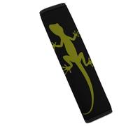 Green Gecko Silhouette Car Seat Belt Pad Strap Belts Covers Universal Auto Part Accessories 1PCS