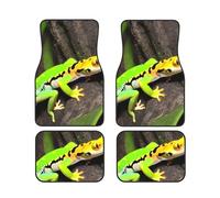 Green Geckos Print Vehicle Accessories Foot Mat Set 4 Pieces Floor Mats Protection Vans Sedans Trucks