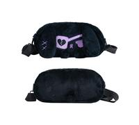 (Green) GeekShare Dark Black Bunny Plush Carrying Bag with A Shoulder Strap for Nintendo Switch/OLED and Other Little Accessories