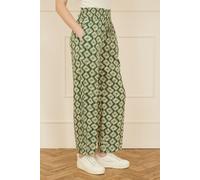 Green Geo Print Relaxed Fit Trousers Yumi Green 18