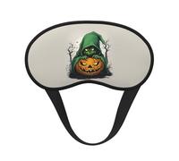 Green Ghost Horror Halloween Pumpkin 1 Print Adults Kids Light Blocking Eye Cover for Travel Daily Use Nap Insomnia Camping