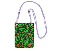 Green Ghost Horror Halloween Pumpkin A Large Capacity Crossbody Phone Case For Worry Free Travel