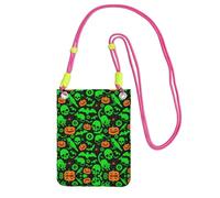 Green Ghost Horror Halloween Pumpkin A Large Capacity Crossbody Phone Case For Worry Free Travel