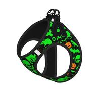 Green Ghost Horror Halloween Pumpkin Compact Pet Suspender Vest-The Perfect Small Pet For A Comfortable Walk