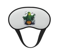 Green Ghost Horror Halloween Pumpkin Print Adults Soft Washable Eye Mask for Light Blocking Nap Face Sleeping Travel Cover