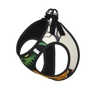 Green Ghost Horror Halloween Pumpkin Print Dog Harness,Pet Leash Vest For Small To Medium Dogs,Perfect For Outdoor Adventures