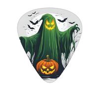 Green Ghost Horror Halloween Pumpkin Print Organizer Storage Box Different Thickness Guitar Picks For Acoustic Guitar