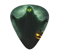 Green Ghost Horror Halloween Pumpkin Print12 Professional Guitar Tuner For Guitar, Bass, & Chromatic Tuning Modes