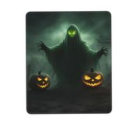 Green Ghost Mouse Pad Horror Halloween Computer Mouse Pad Easy Slide Durable Portable Office Home Multiple Sizes