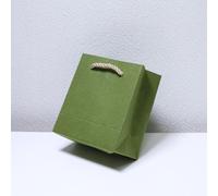 Green Gift Bags with Handles, 6PCS Kraft Paper Bag for Present, Small Paper Party Bags for Wedding, Baby Shower, Christmas, Valentine's Day (12.5 * 6 * 13cm)