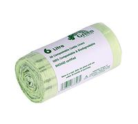 Green Giraffe 6L Compostable Kitchen Caddy Liners - Food Waste Bin Liners - 1 Roll - 50 Bags