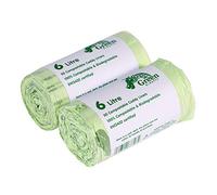 Green Giraffe 6L Compostable Kitchen Caddy Liners - Food Waste Bin Liners - 2 Rolls - 100 Bags