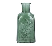 Green Glass Meadow Bottle Vase By Gisela Graham, size 19 x 10 x 6 cm (33174)