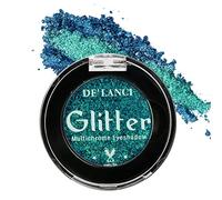 Green Glitter Eyeshadow, Highly Pigmented Duochrome Eyeshadow, Intensive Colour Shift, Multichrome Green Eyeshadow for Teal Eyes, Waterproof Shimmer Eyeshadow, 2E