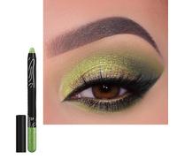 Green Glitter Eyeshadow Pencil, Shimmering Bright Green Eye Shadow Stick, Creamy Metallic Glitter Eyeliner, Silky Smooth Highly Pigmented Hot Colour for Eye Makeup