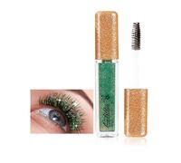 Green Glitter Mascara With Fine Sparkle & Precision Brush For Dimensional Eye Makeup - Vibrant Forest Shimmer Formula For Upper And Lower Lashes, Long-lasting Party & Stage Wear (Green)
