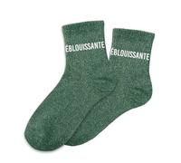 Green glitter socks "Dazzling", Green, One Size