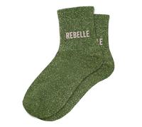 Green Glitter Socks "REBELLE"