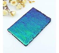 Green Glittery A5 Sequin Reversible Notebook, Birthday Present for Daily Use, Writing Projects, Creating Lists and Keeping Notes
