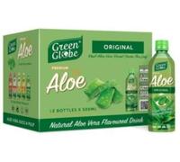 Green Globe Aloe Vera Juice Drink 500 ml | Original Aloe Vera Juice for Hair and Skin | Bundle Pack | (Original Aloe Vera Drink, Pack of 12)