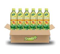 Green Globe Aloe Vera Juice Drink 500 ml | Original Aloe Vera Juice for Hair and Skin | Bundle Pack | Pack of 6 (Mango Aloe Vera Drink)