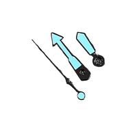 Green Glow Arrow Shaped Watch Hands Silver Black Edge Red Blue Orange Gray White Pointer Suitable for NH35 NH36 4R 7S Moveme(Black+White)