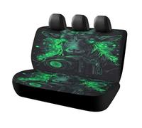 Green Glowing Goat with Camera Breathable Car Seat Covers Soft Universal Auto Rear Cover Interior Back Protectors for Van SUV