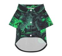 Green Glowing Goat with Camera Lightweight Dog Shirt Breathable Summer Clothes Casual Pet T-Shirts for Small Medium Large Dogs Cats