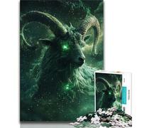 Green Goat 1000 Pieces Jigsaw Puzzles For Teens And Adults,Toys Educational Games Stress Relieving Great Gifts And Toys 38x26cm