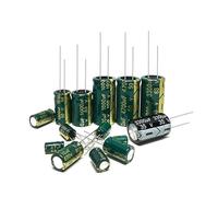 Green gold high frequency low resistance aluminum capacitor 10V 16V 25V 35V 50V 63V 100V 400V 450V 220 330 1000 2200 3300 4700UF BIANMTSW(16V100UF 50PCS)