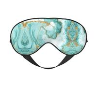 Green Gold Marble Double Sided Sleep Mask, Adjustable Blackout, Silk-Like Eye Mask for Sleeping,Travel, Soft, Breathable, Lightweight Comfortable Blindfold