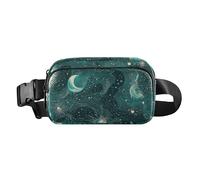 Green Gold Tarot Astrology Moon Stylish Fanny Pack Waist Bag for Men Women Water Resistant with Adjustable Strap for Shopping Sports Work mandiles para mujer de cocina, Green gold Tarot astrology