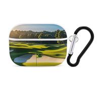 Green Golf Course AirPod Pro Case, Anti Scratch Hard PC Cover with Keychain, AirPod Pro 2nd/1st Case Accessories for Women Men, White-Style