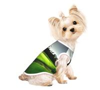 Green Golf Course print Dog Shirts for Small Dogs Stretchy T-Shirts Lightweight Tank Top Sleeveless Striped Vest