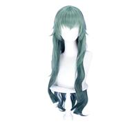 Green Gradient Anime Cosplay Wig for Women Long Hair Wig with Bangs Christmas Halloween Costume Wigs Fashion Cosplayer Wigs Synthetic
