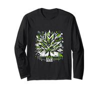 Green Graffiti Vibes - Eco Warrior Vector Art Long Sleeve T-Shirt