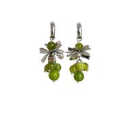 Green Grape String Earrings Fashion Sparkly Crystal Grape Drop Dangle Earrings Charm Jewelry Gifts For Women