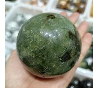 Green Grape Tourmaline Stone Ball Quartz Crystal Home Demagnetization Decorative Gem Ornaments (Size : 71-75mm)