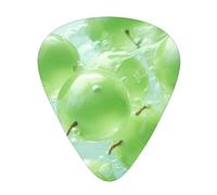 Green Grapes guitar picks in three different thicknesses, suitable for electric guitar and band players