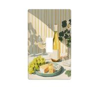 Green Grapes On The Table Light Switch Cover Decorative Single Toggle 1 Gang Wall Plate for Kitchen Farmhouse Bedroom Bathroom Art Decor