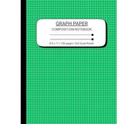 Green Graph Paper Journal for Math, Science, and Drawing: 8.5" x 11" Quad Ruled Notebook | 100 Sheets of 5x5 Grid Paper for Students, Engineers, and Creatives
