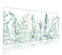 Green Grass Mouse Pad Large Desk Mat, Big Mouse Pad Gaming Mouse Mat Desk Pad with Stitched Edges, Keyboard Mouse Pads for Desk, Long Extended XL Mousepad with Non-Slip Base, 31.5 x 11.8 Inch, Plants