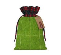 Green Grassland Holiday Printed Drawstring Pouch M, Lightweight Drawstring Bag For Storage And Wrapping