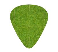 Green Grassland Wzywhj Prints Abs Guitar Picks 12 Piece, Easy Grip Uke Picks For Your Bass, Ukulele, Acoustic Or Electric Guitar